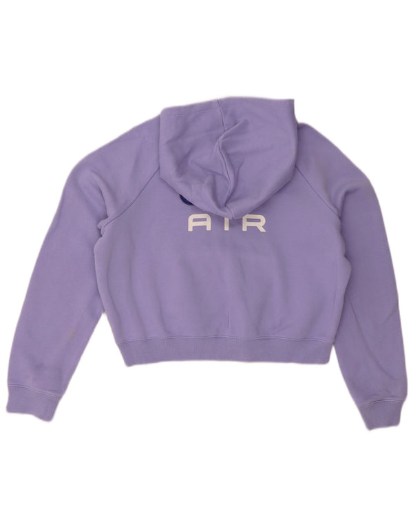 Pulover Nike pentru fete Crop Graphic Hoodie 13-14 ani XL bumbac violet