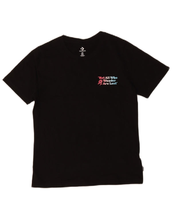 Tricou grafic Converse pentru femei Top UK 10 Small Black Bumbac