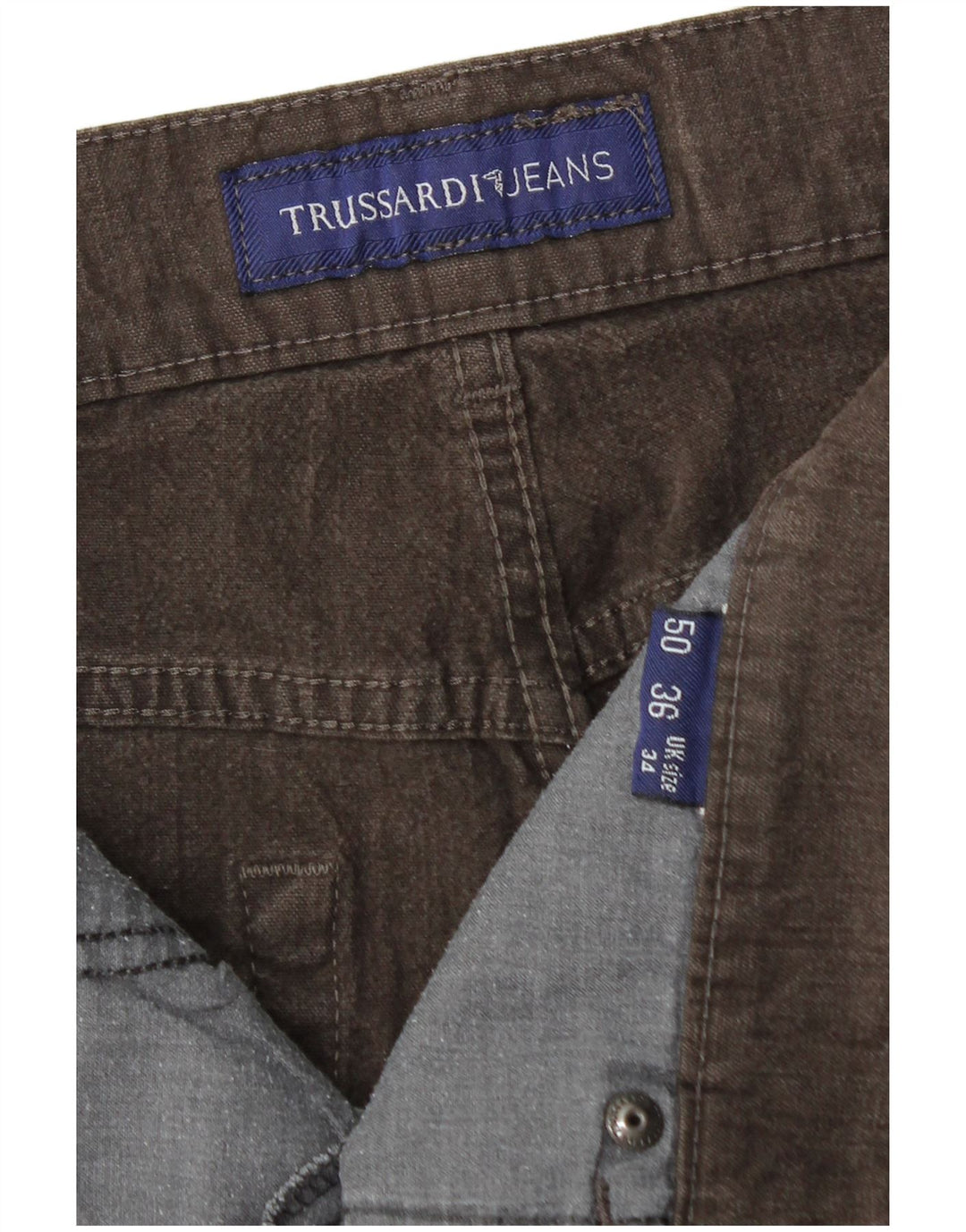 TRUSSARDI Pantaloni casual drepti pentru bărbați IT 50 Large W34 L29 Maro