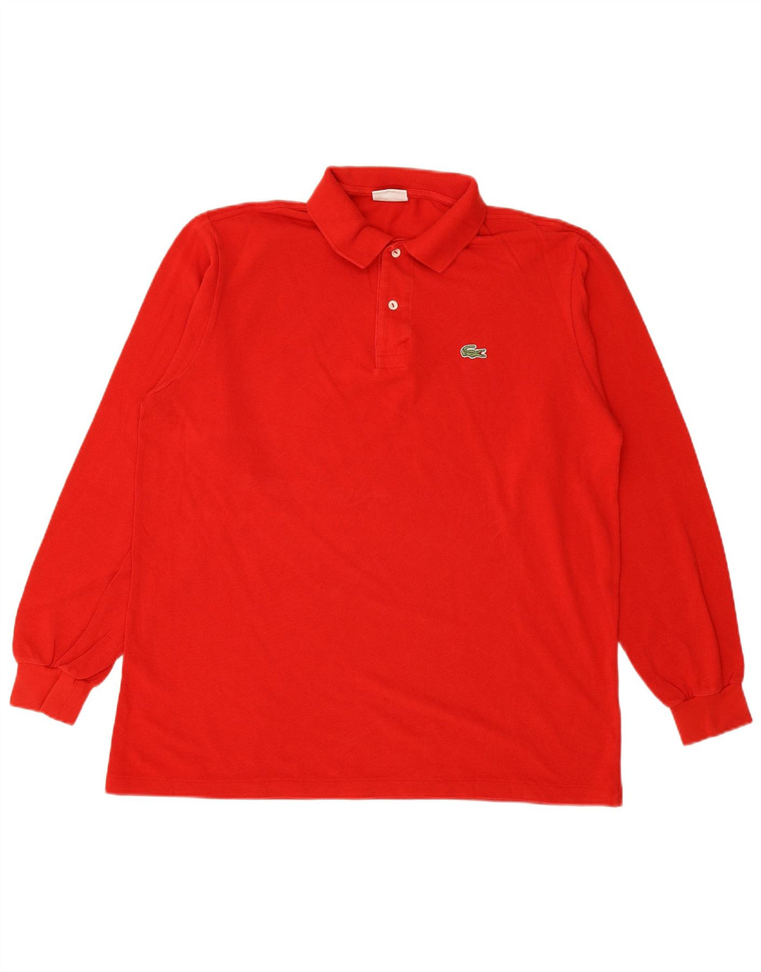 Tricou polo cu mânecă lungă pentru bărbați LACOSTE Mărimea 5, bumbac roșu mare