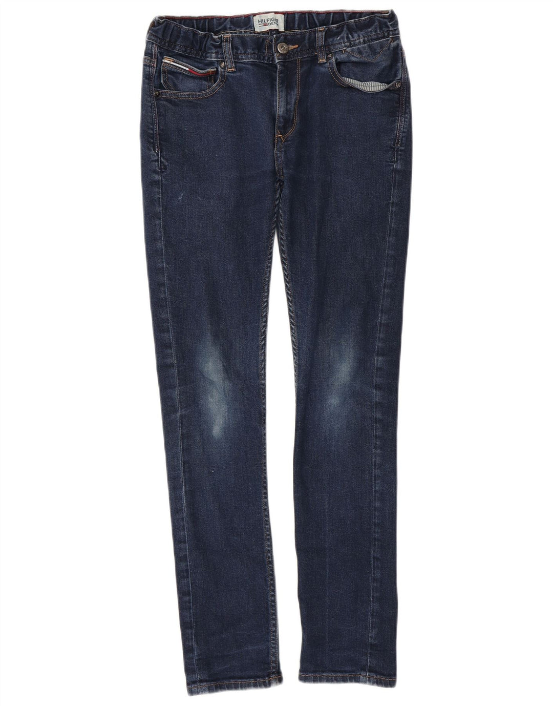 TOMMY HILFIGER Blugi skinny pentru baieti 13-14 ani W28 L29 albastru bumbac