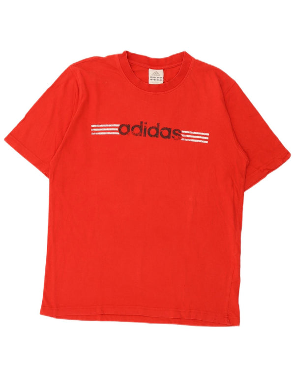 Tricou grafic pentru bărbați Adidas Top, bumbac roșu mediu