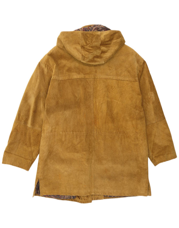 Palton de căprioară supradimensionat pentru femei Vintage IT 50 XL piele maro
