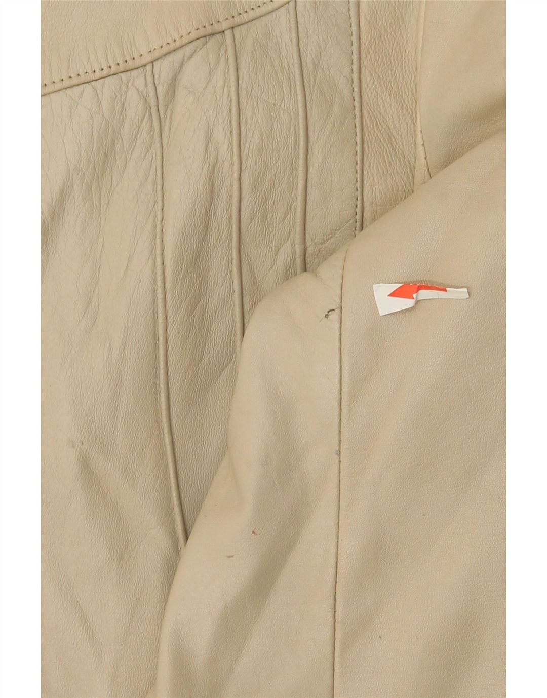 Jachetă de piele vintage pentru femei UK 10 Small Beige