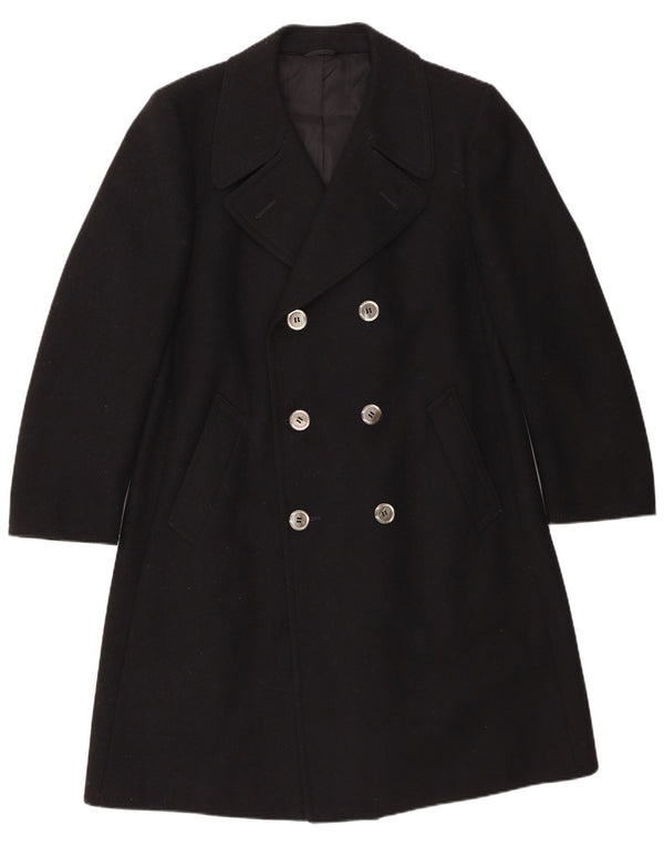 Palton dublu pentru bărbați vintage IT 54 2XL Lână neagră