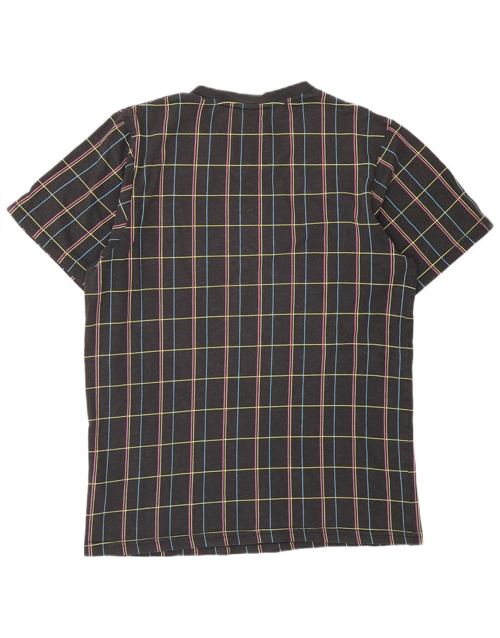 Tricou pentru bărbați NIKE Top UK 39/40 Medium Black Check Bumbac