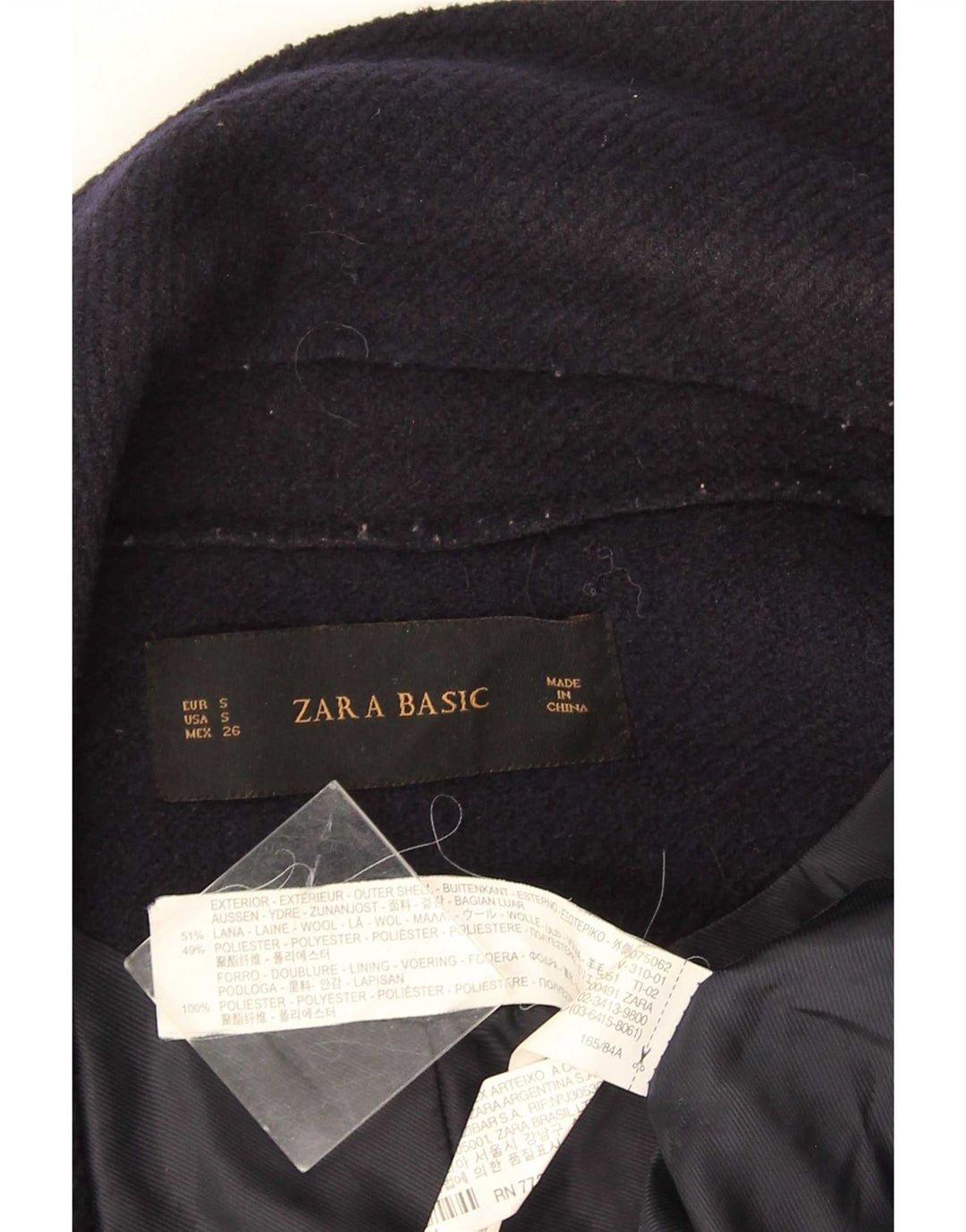 Gilet deschis pentru femei Zara, UK 10, lână, albastru marine