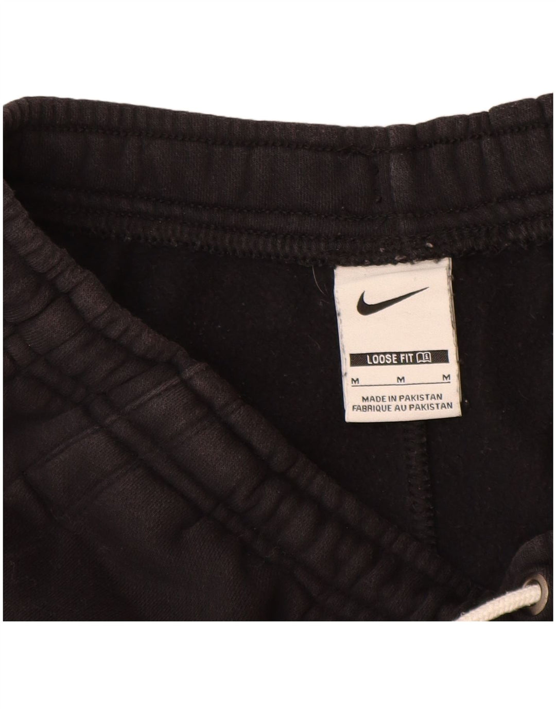 Pantaloni scurti sport NIKE pentru femei, cu tăiere largi, UK 12, bumbac mediu negru