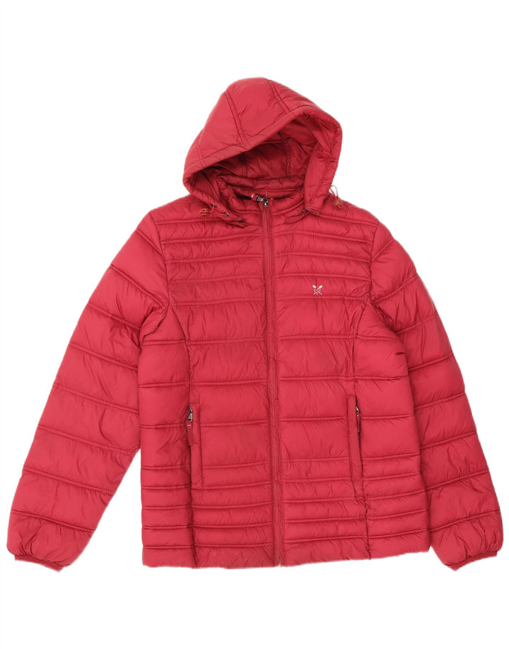 Crew Clothing Jachetă căptușită cu glugă pentru femei UK 12 Poliamidă roșie medie
