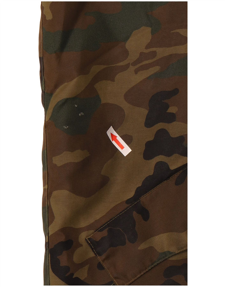 Jachetă militară vintage pentru bărbați UK 42 XL kaki poliester camuflaj