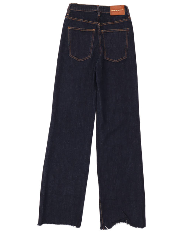 Blugi pentru femei Zara cu picioare largi EU 34 2XS L24 L34 Bumbac bleumarin