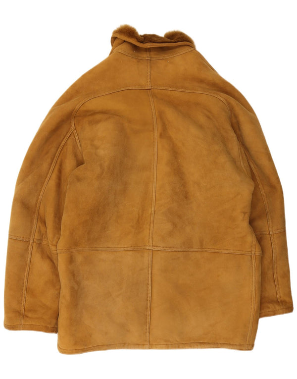 Jachetă vintage pentru bărbați din shearling IT 52 XL maro