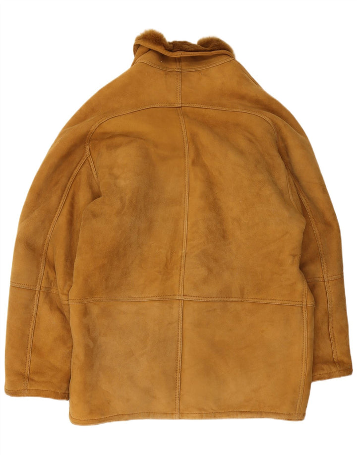 Jachetă vintage pentru bărbați din shearling IT 52 XL maro