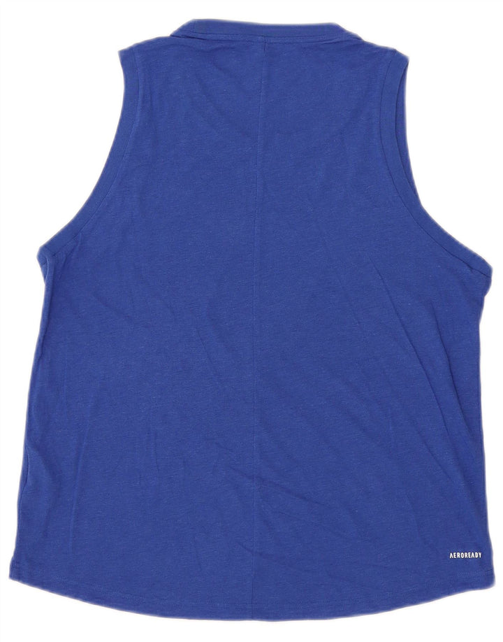 Vest Top Aeroready pentru bărbați Adidas UK 38/40 Poliester albastru mediu