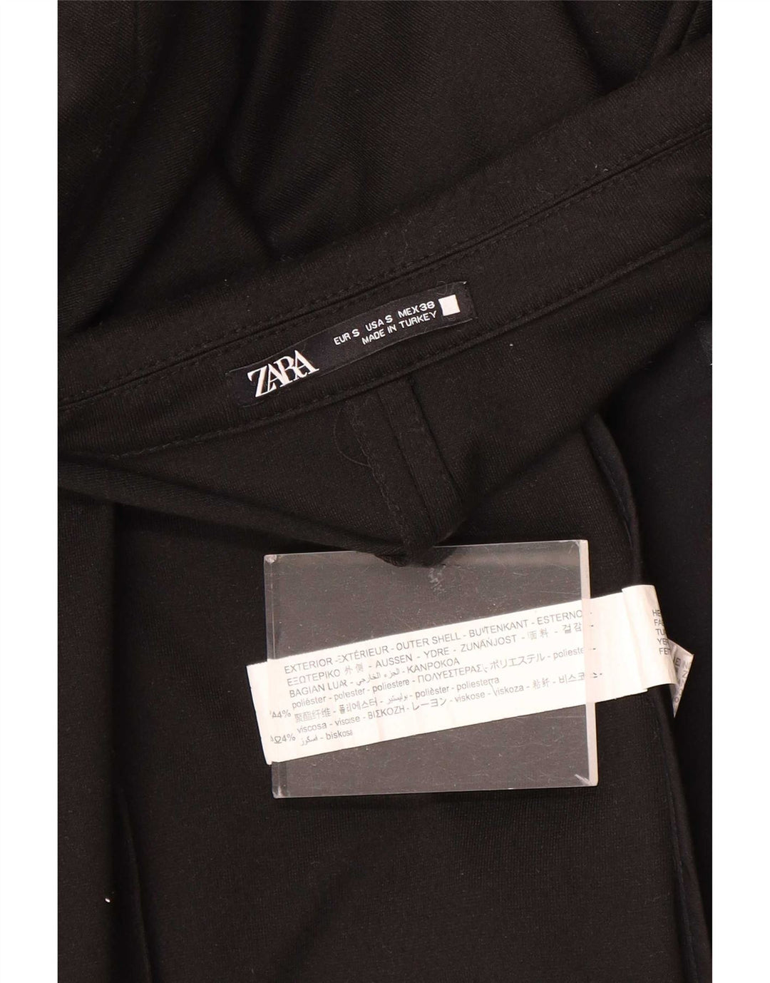 Jachetă blazer pentru bărbați Zara cu 1 nasture UK 36 Poliester negru mic