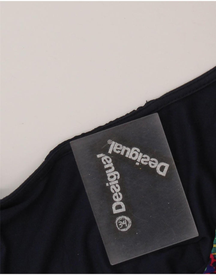 Rochie de bază fără mâneci Desigual pentru femei cu model abstract EU 34 XS bleumarin