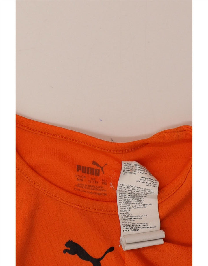 Tricou Puma pentru băieți Top 11-12 ani Portocaliu Colorblock Poliester
