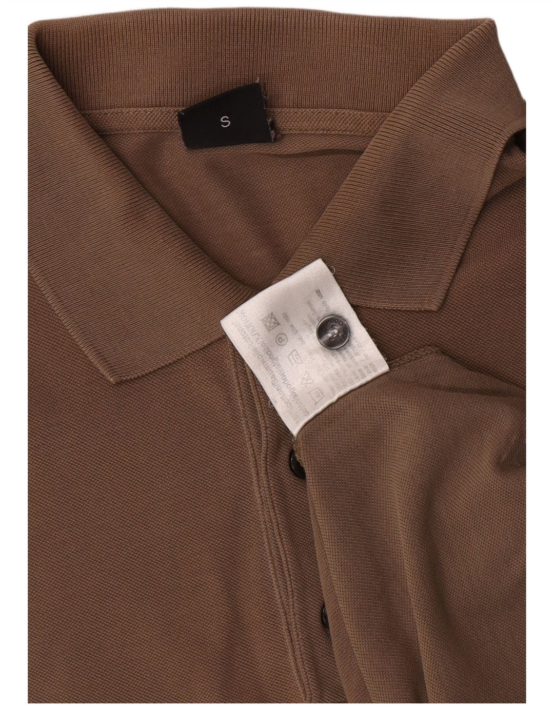 Tricou polo pentru bărbați Hugo Boss, bumbac maro mic