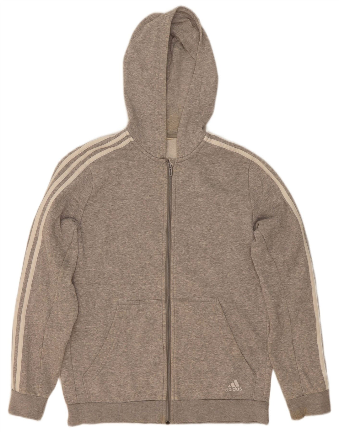 Pulover Adidas pentru bărbați, cu fermoar, gri mediu, pete