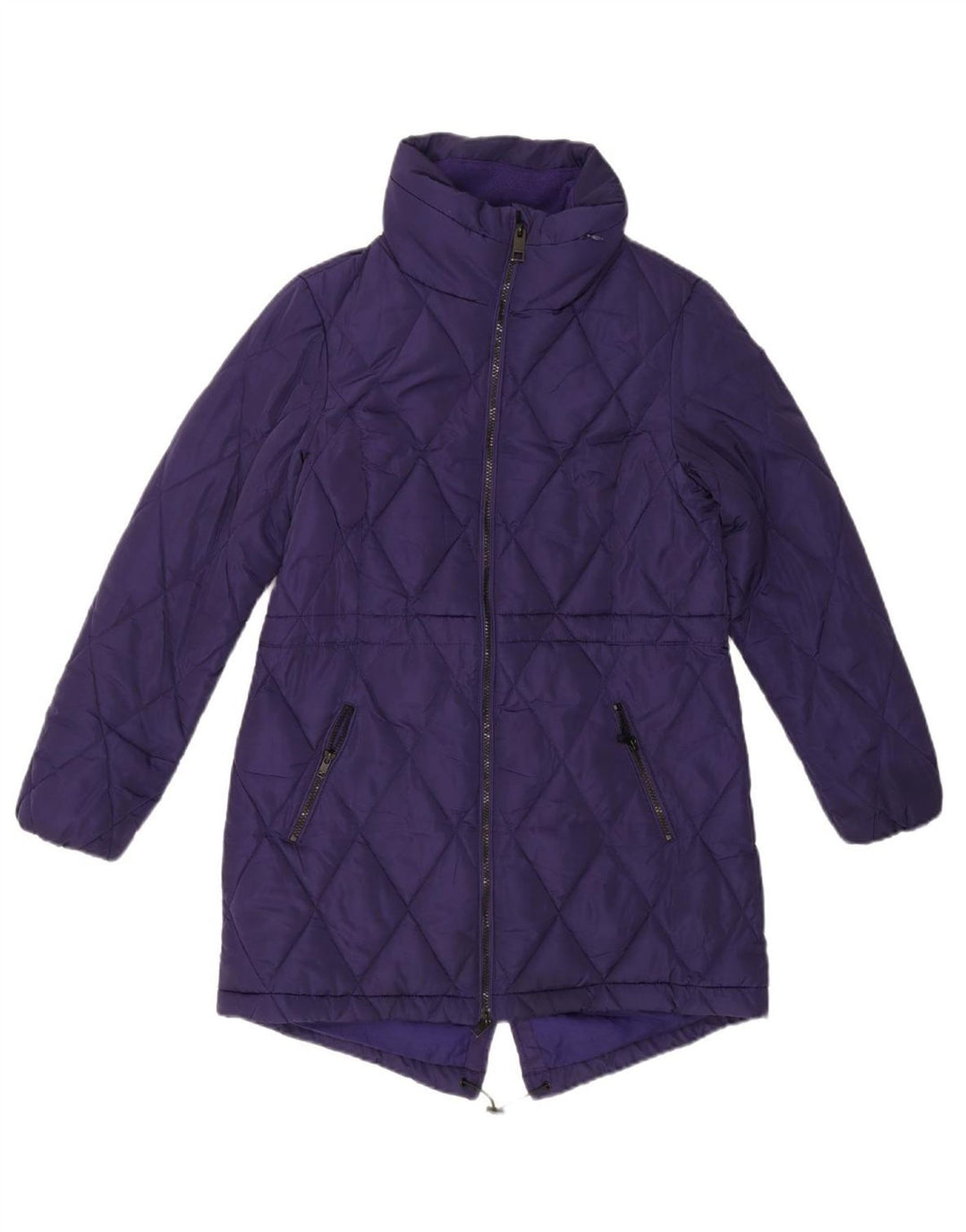 MARKS & SPENCER Womens Quilted Windbreaker Coat UK 12 Medium  Navy Blue