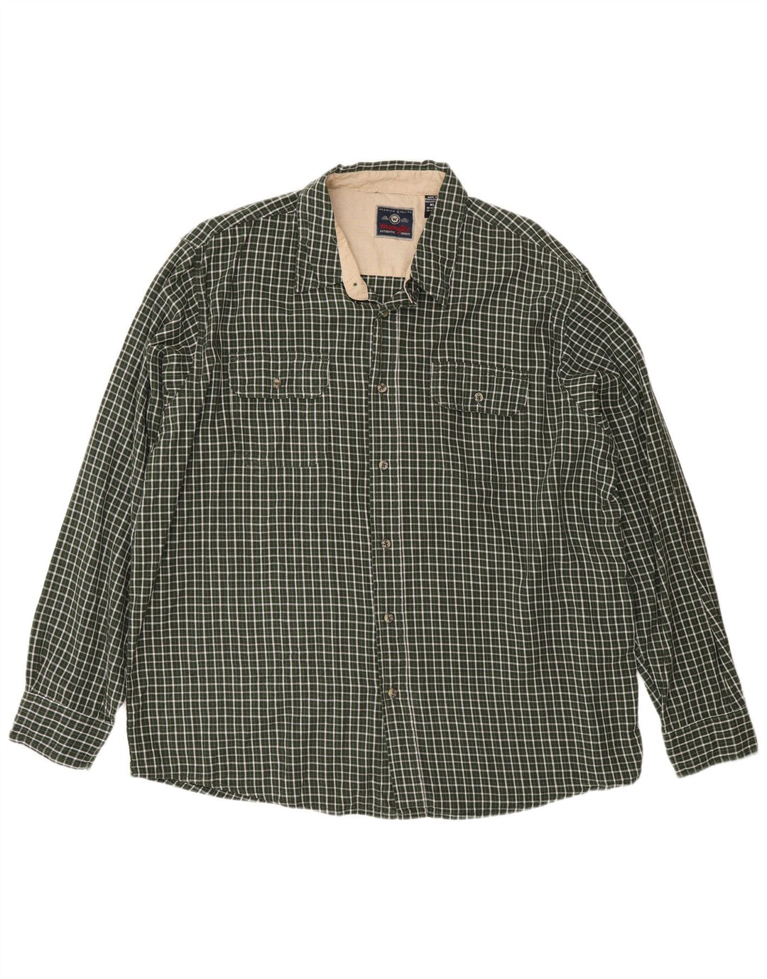 Cămașă de flanel pentru bărbați Wrangler, XL, verde Check
