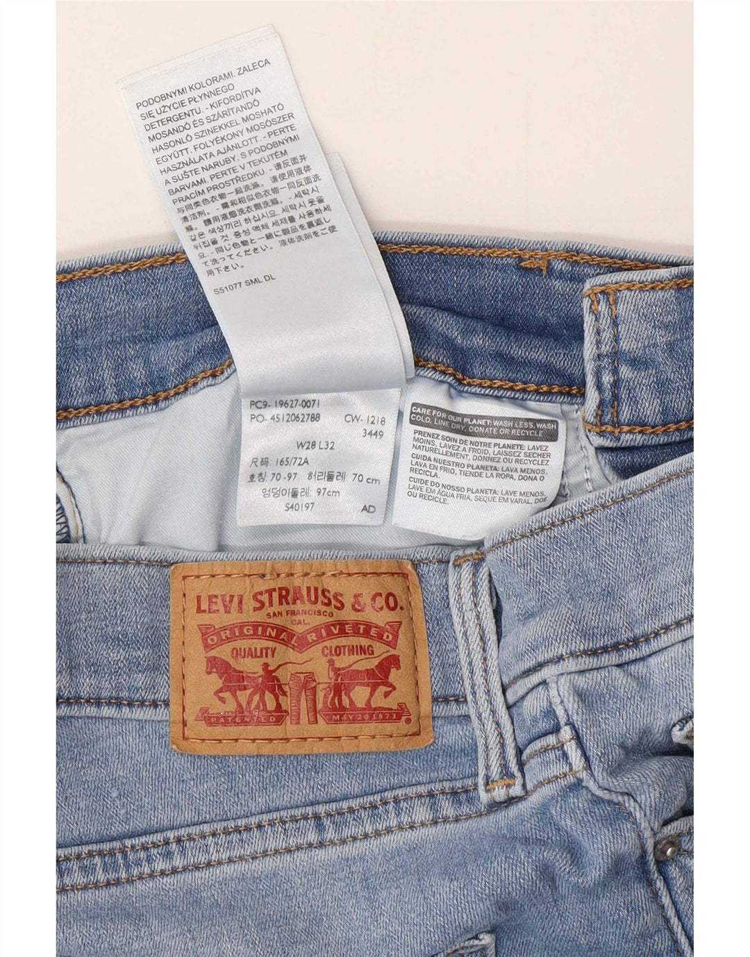 Blugi Levi's 312 Shaping Slim W28 L27 Bumbac albastru