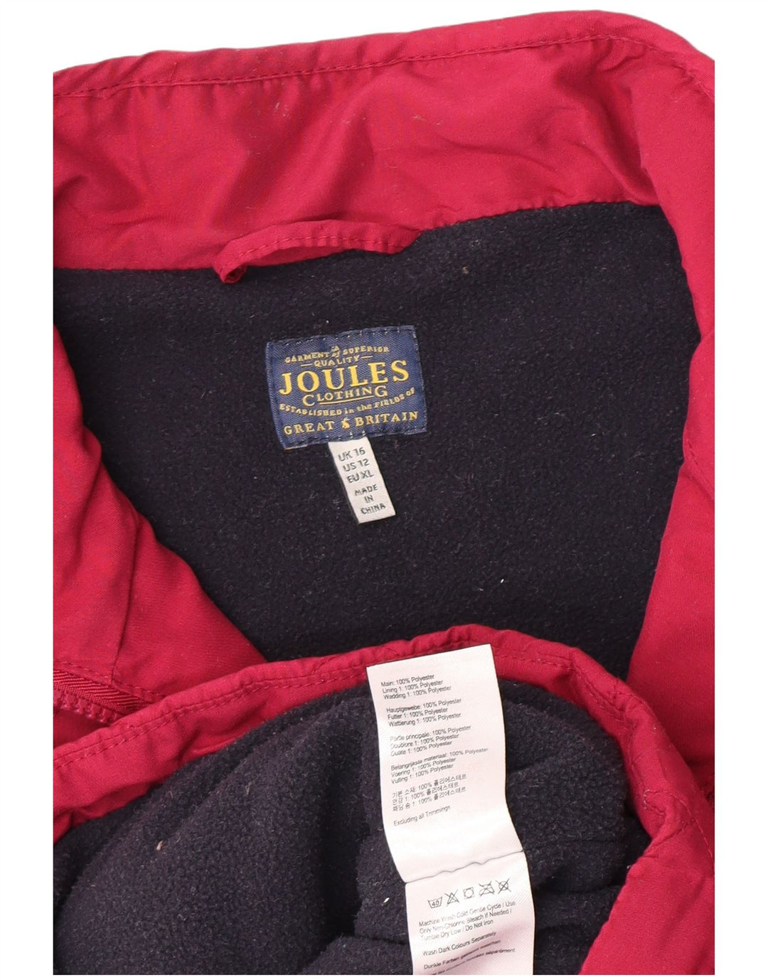 Gilet matlasat pentru femei Joules UK 16, mare, roz, poliester