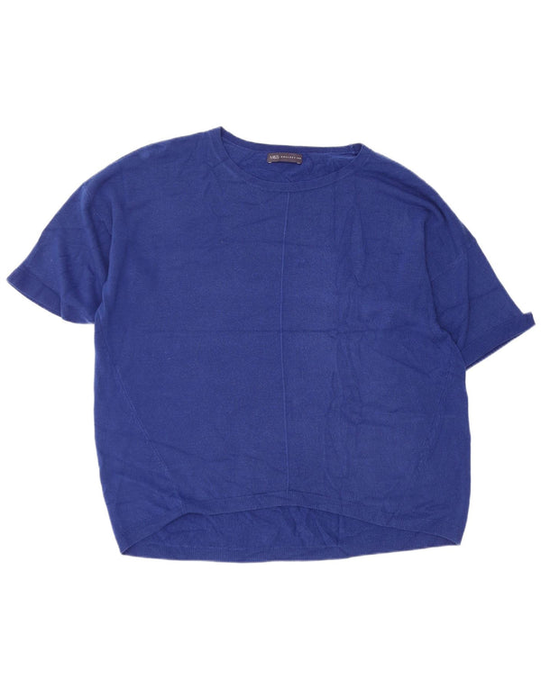 Tricou pentru femei Marks & Spencer Top UK 20 2XL Albastru Acrilic
