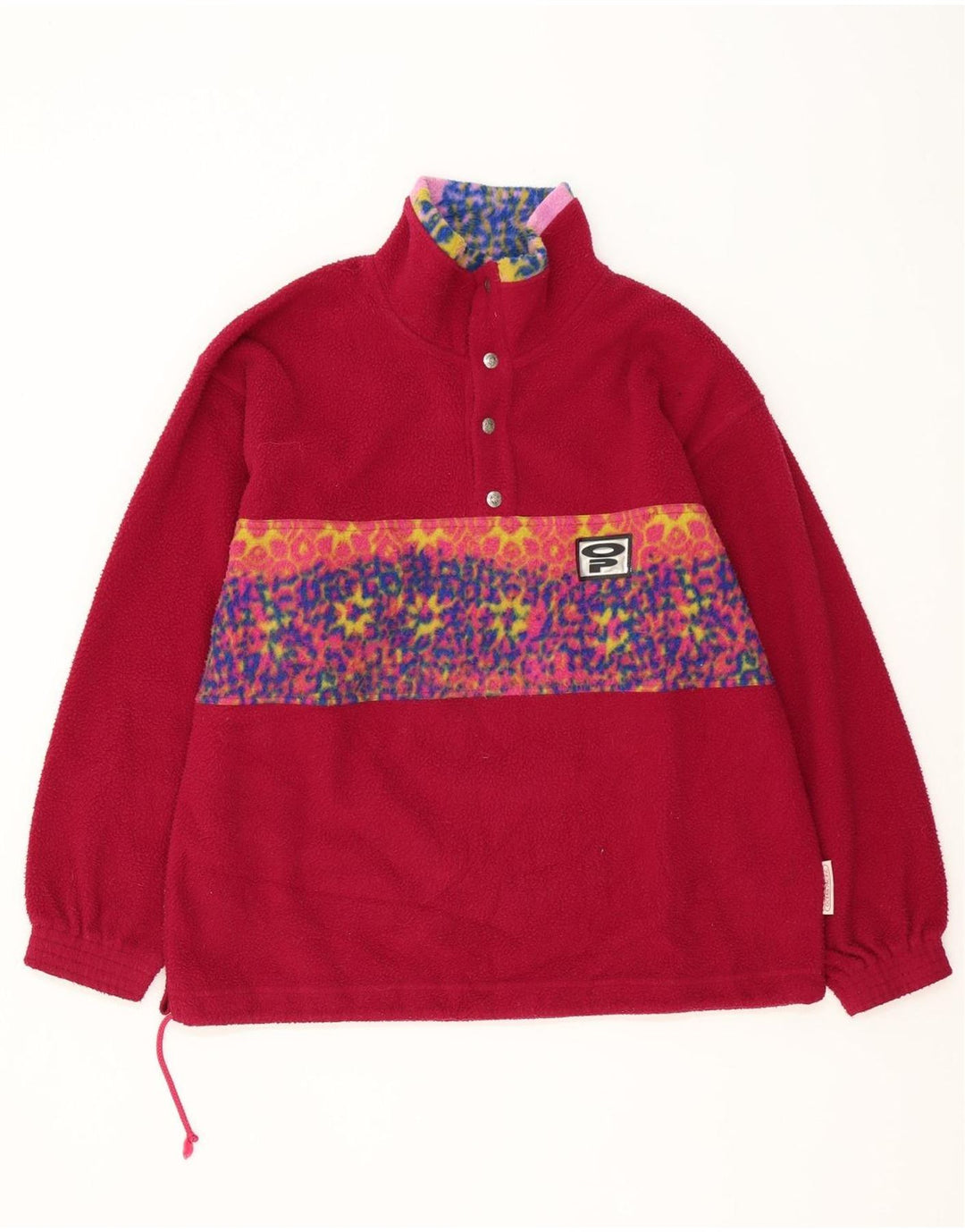 Pulover vintage pentru bărbați, cu gât cu nasturi, din lână, poliester geometric mare, roz