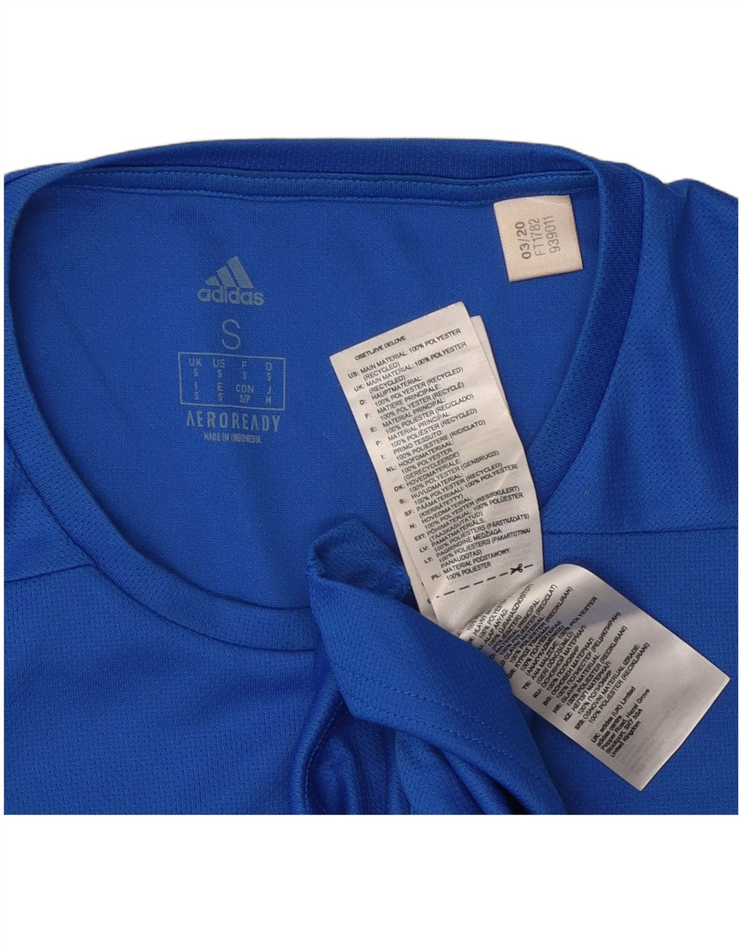 Tricou ADIDAS Aeroready pentru bărbați Top mic, albastru, poliester