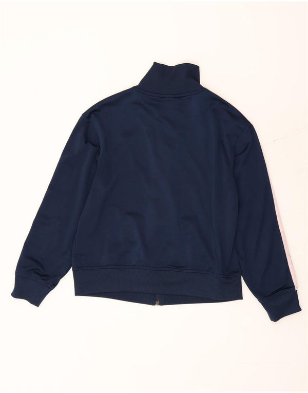 Jachetă de top pentru trening Adidas pentru femei UK 14 Medium Bleumarin Poliester