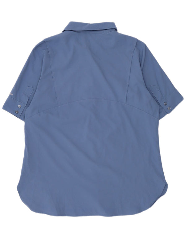 Cămașă Columbia cu mânecă scurtă pentru femei UK 14 Medium Blue Poliester