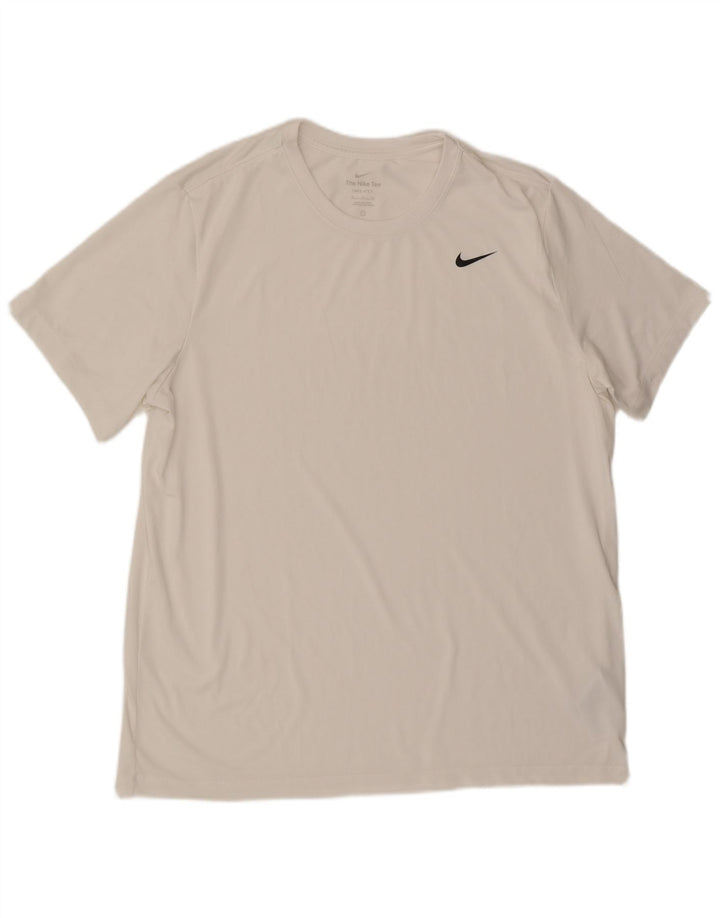 Tricou NIKE Dri Fit pentru bărbați Top XL Poliester alb