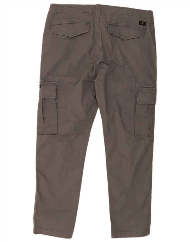 Pantaloni cargo subțiri pentru bărbați Superdry W36 L32 bumbac gri