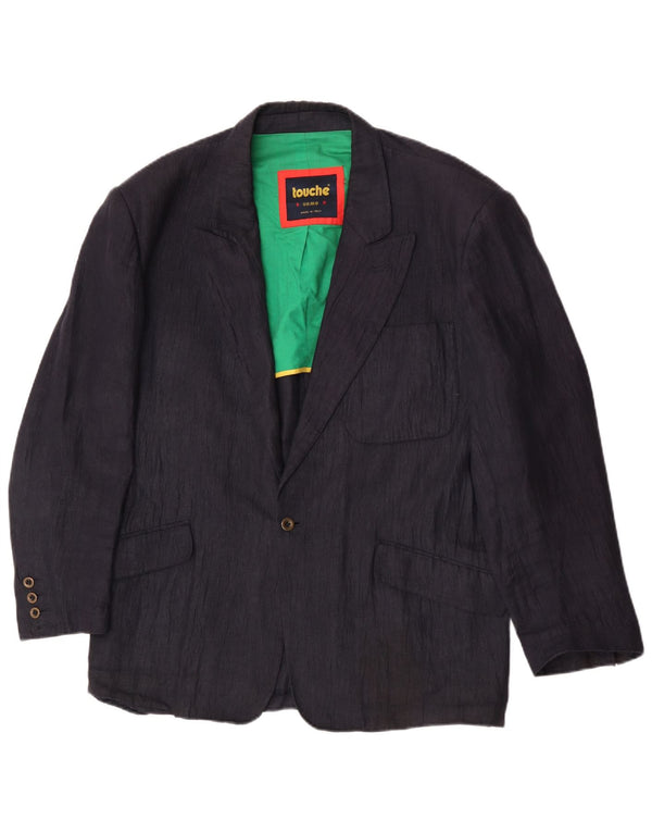 Jachetă Blazer pentru bărbați Touche cu 1 nasture UK 38 Medium Bleumarin