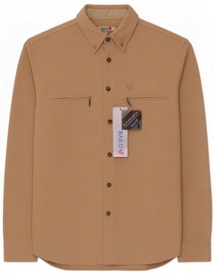 Bailo Cămașă pentru bărbați fleece, mare, bej, poliester