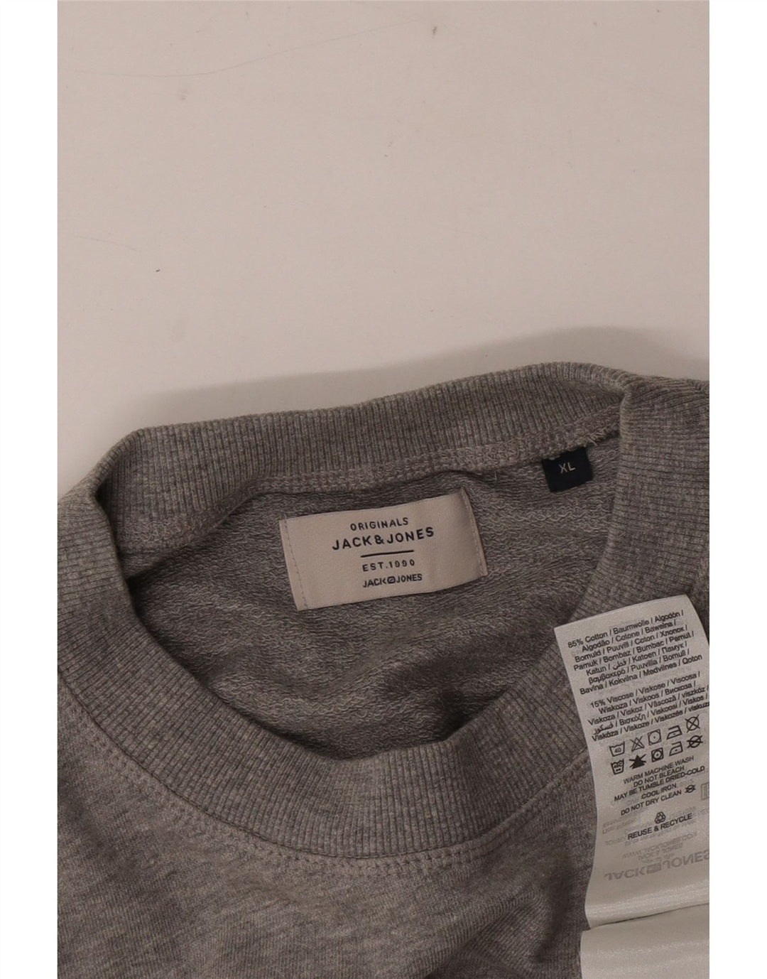 Pulover Jack & Jones pentru bărbați, XL, bumbac gri