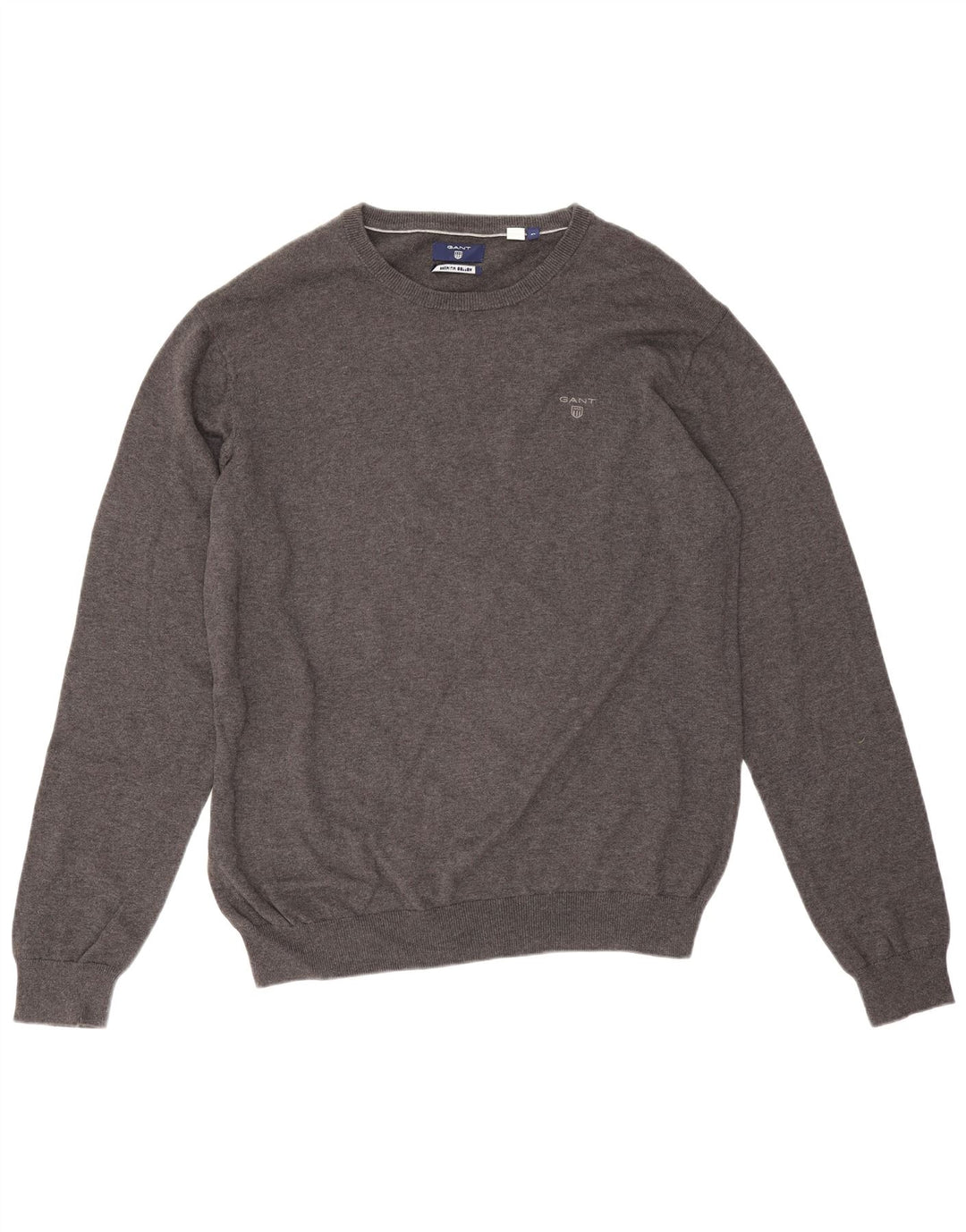 Pulover Gant pentru bărbați, cu gât roșu, XL, bumbac gri
