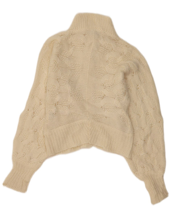 Pulover cardigan pentru femei MET UK 12 Medium Beige Mohair