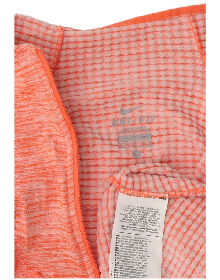 Top de trening Nike Dri Fit Pullover pentru femei UK 14 Medium Orange Flecked