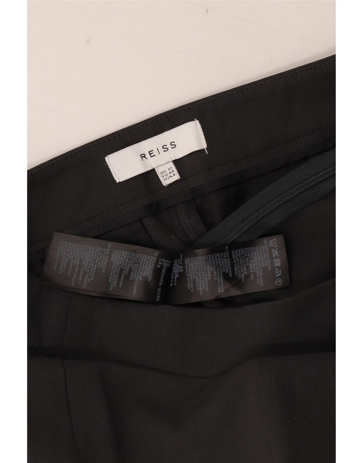 Pantaloni chino subțiri REISS pentru femei UK 12 Medium W30 L28 Gri Poliester
