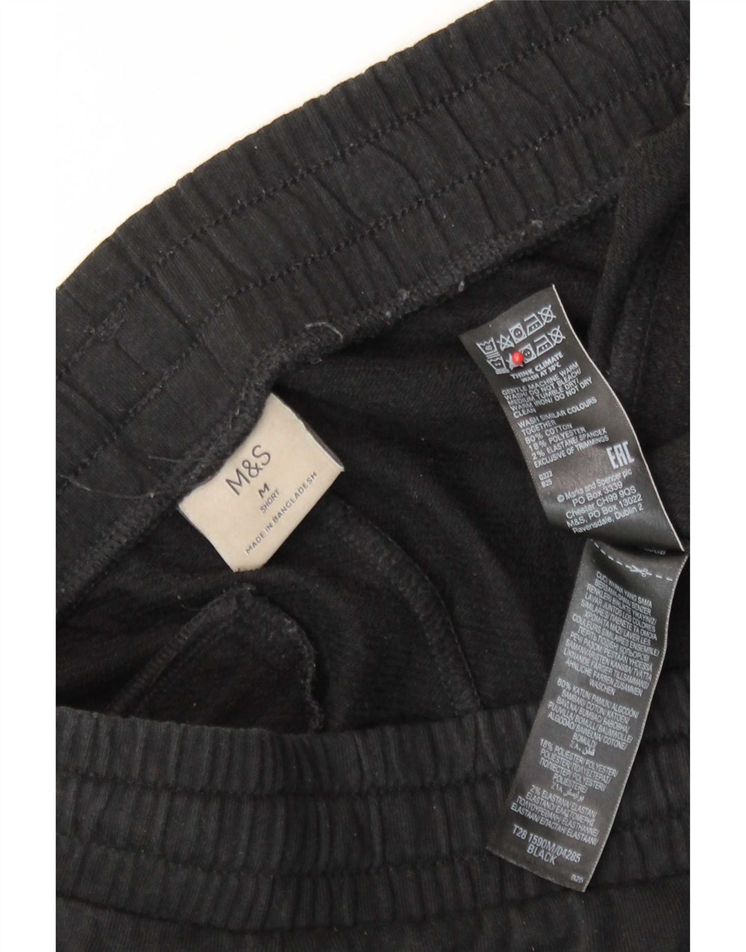 Pantaloni de trening pentru bărbați Marks & Spencer, bumbac mediu negru