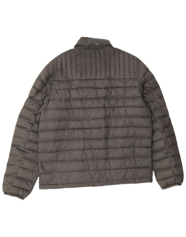 Tommy Hilfiger Mens Padded Jacket UK 38 Medium Grey Nylon