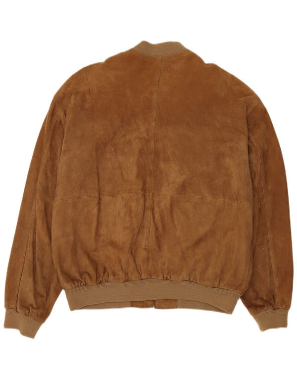 Jachetă bomber din piele intoarsa pentru barbati McNeal UK 44 2XL piele bej