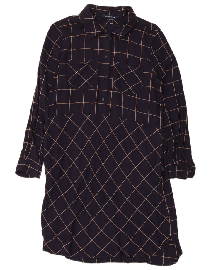 Rochie cămașă pulover pentru femei French Connection UK 10 Mic, bleumarin, carouri