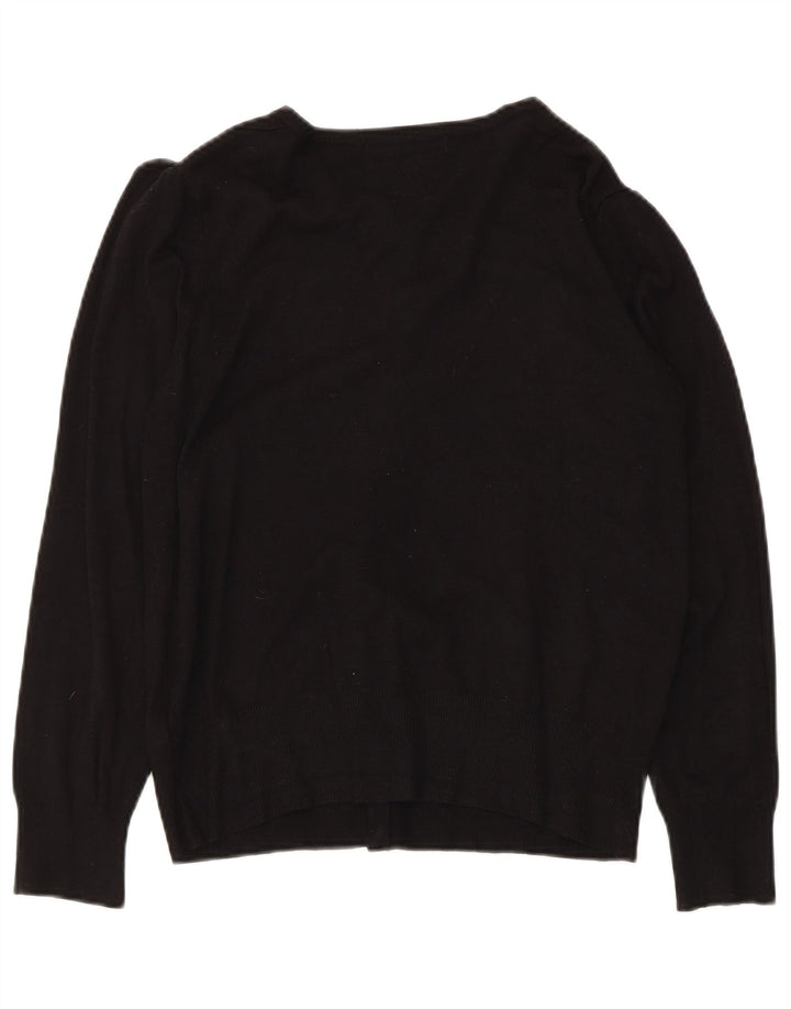 Pulover cardigan pentru femei Marks & Spencer UK 14 Medium Black Viscose