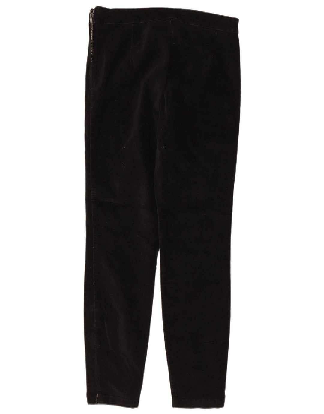 Pantaloni casual slim din catifea pentru femei WAREHOUSE UK 10 Small W30 L27 Negru