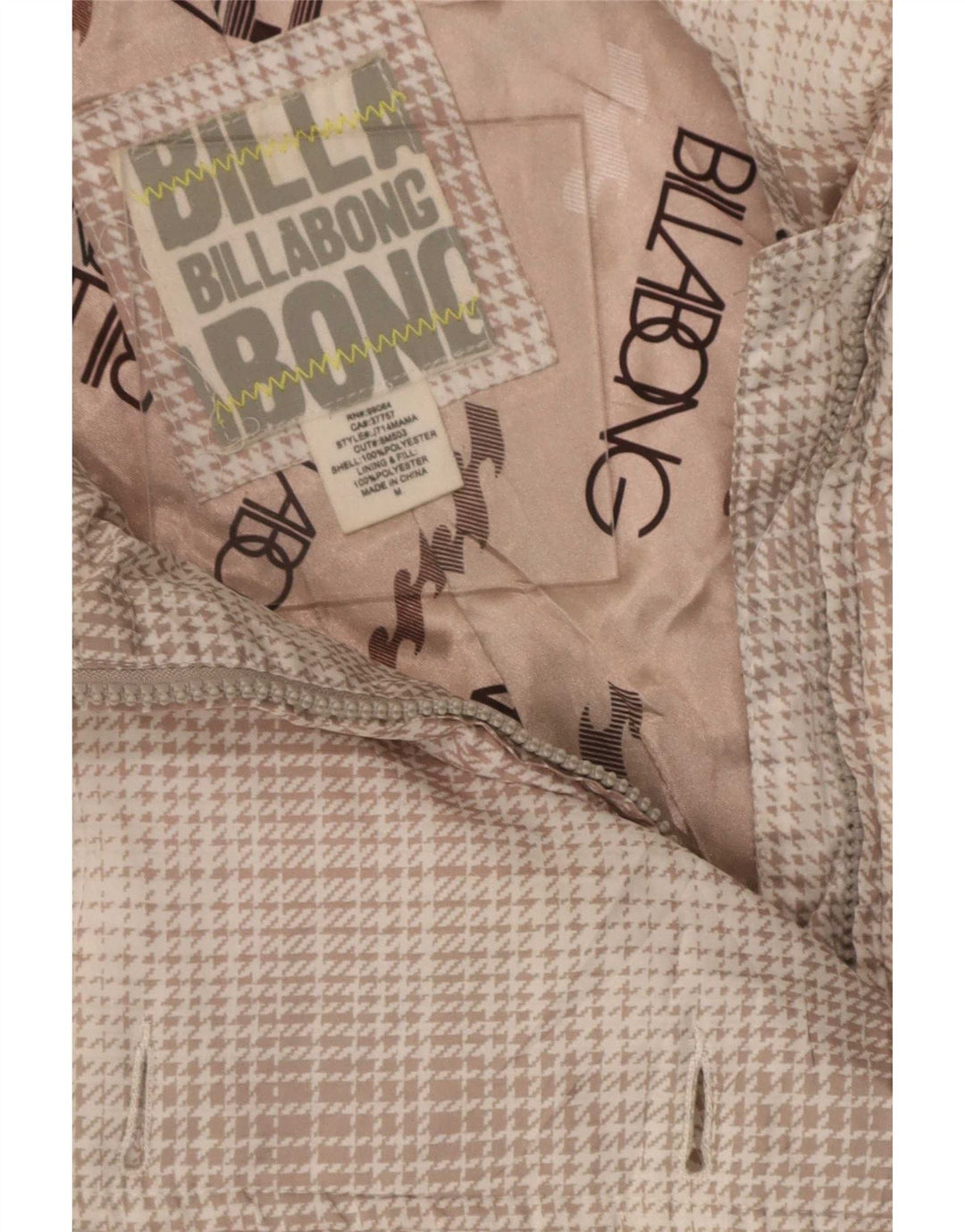 Palton căptușit pentru femei Billabong UK 12 Medium Multicolor Houndstooth
