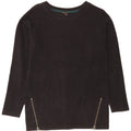 Joules Top femeie cu mânecă lungă UK 10 mic bumbac negru