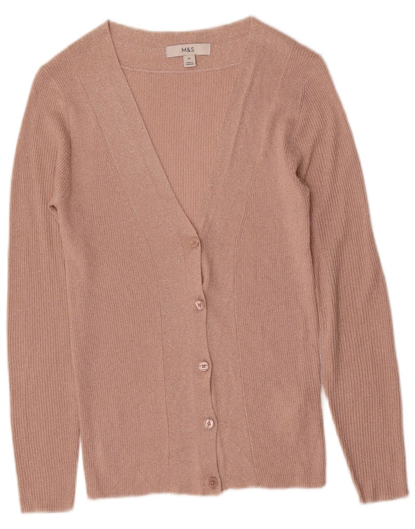 Pulover cardigan pentru femei Marks & Spencer UK 6 XS roz viscoză